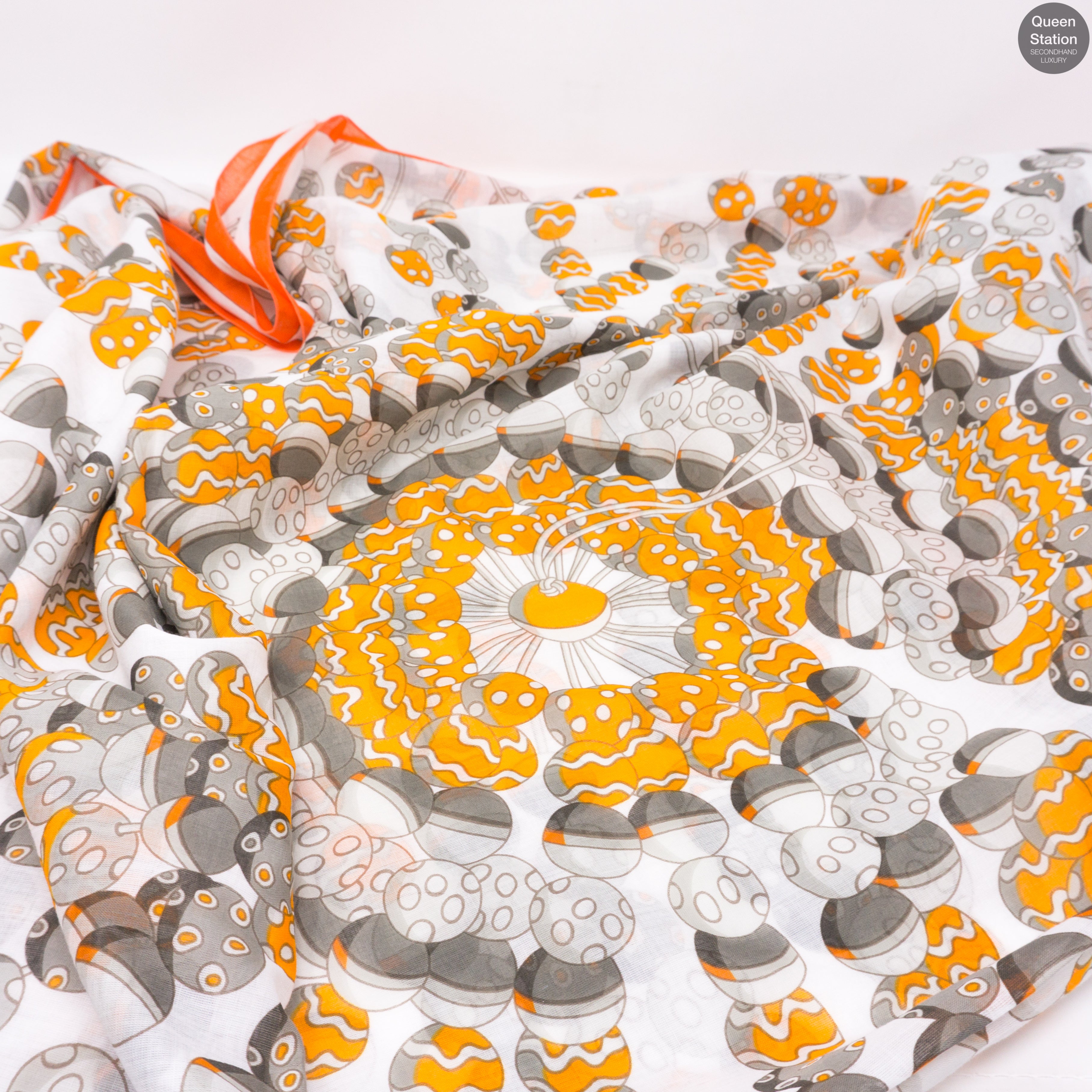 White Orange Cotton Beach Pareo