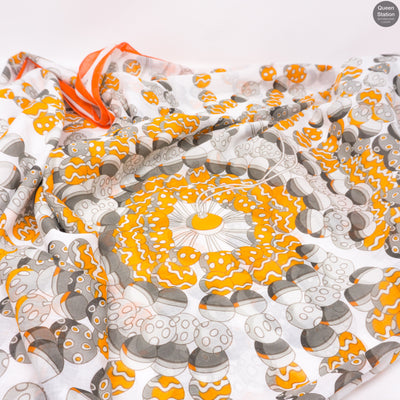 White Orange Cotton Beach Pareo