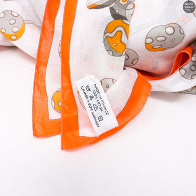 White Orange Cotton Beach Pareo
