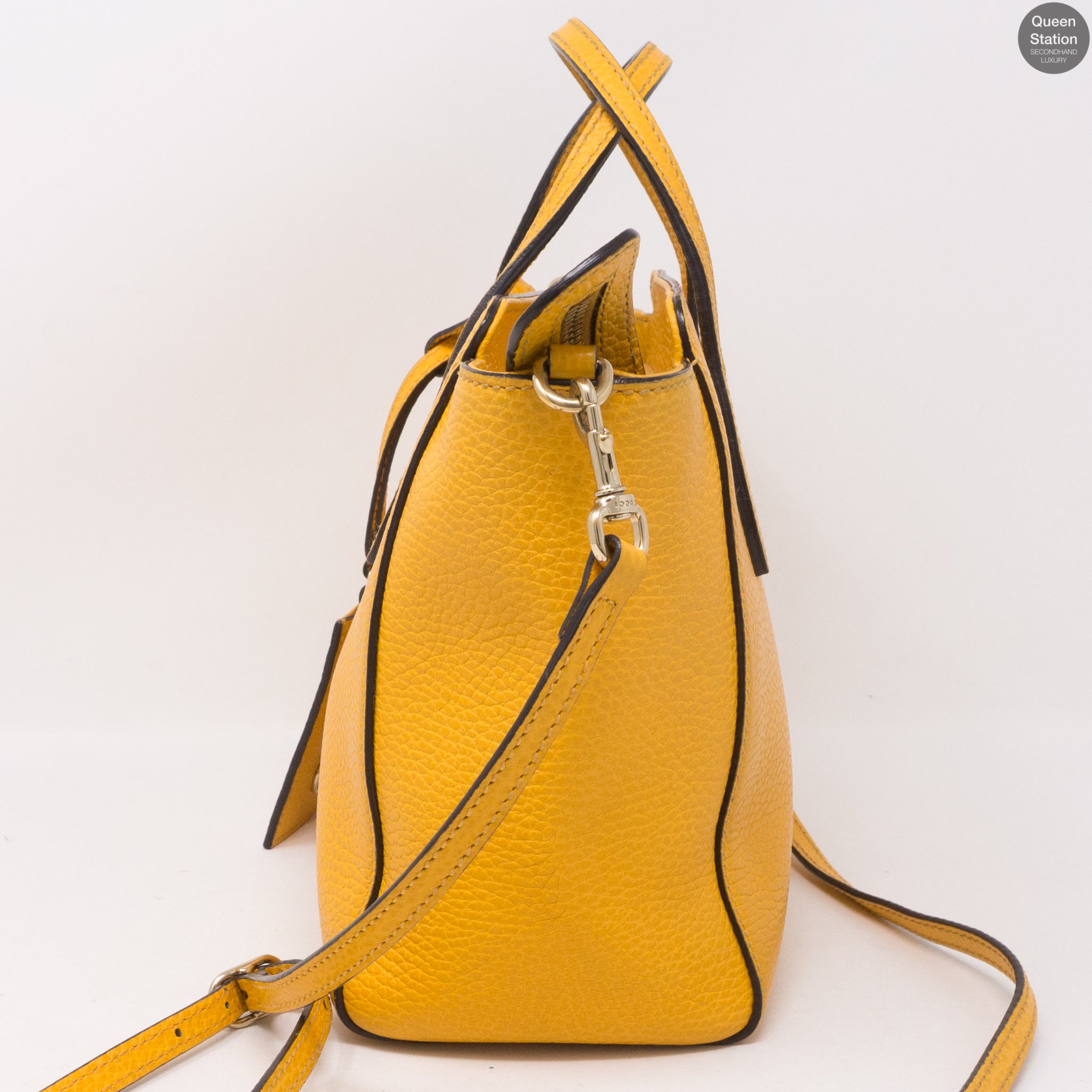 Swing Mini Yellow Leather Bag