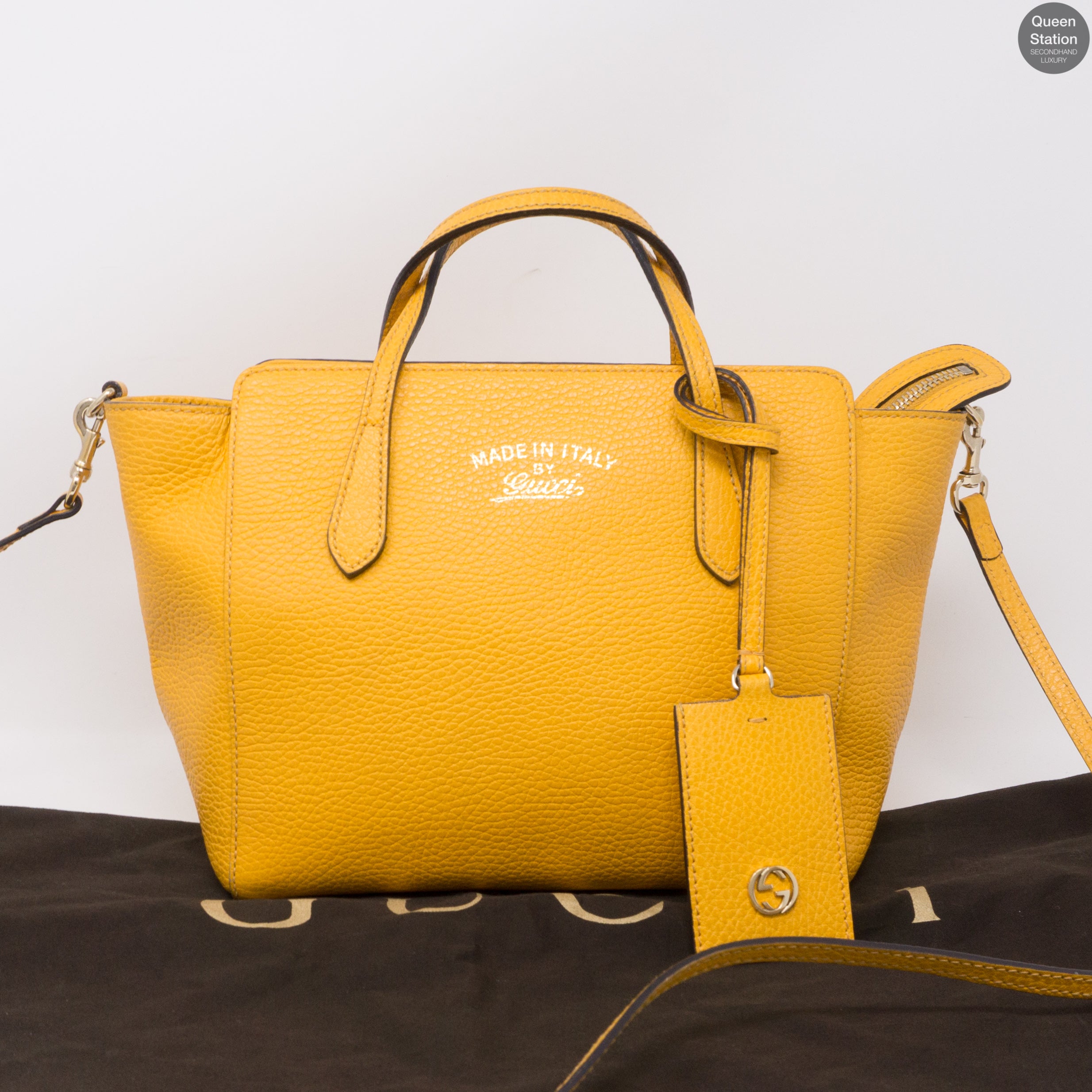 Swing Mini Yellow Leather Bag