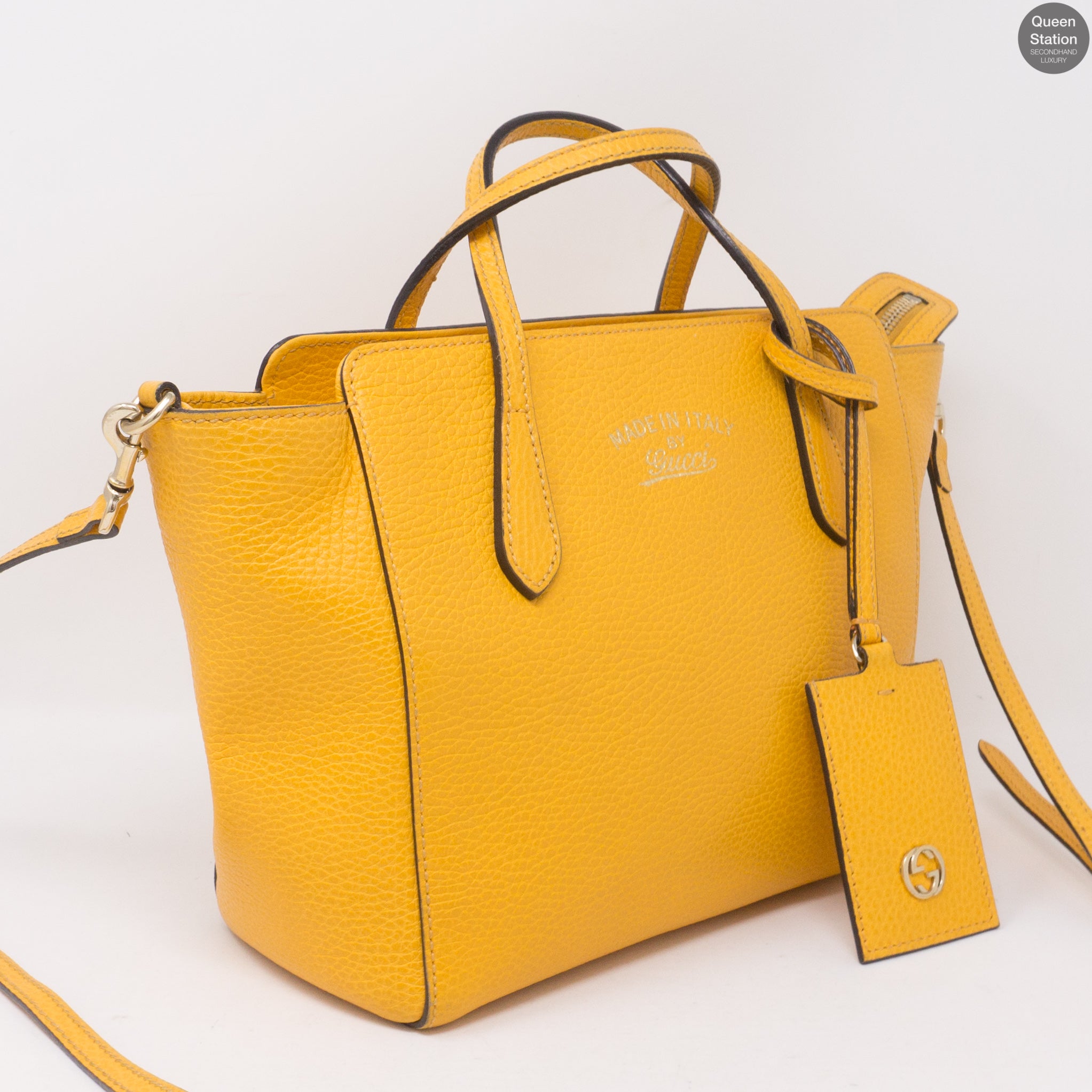 Swing Mini Yellow Leather Bag