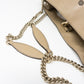Soho Tassel Chain Large Beige Leather Bag