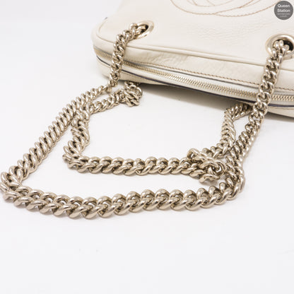 Soho Double Chain White Leather