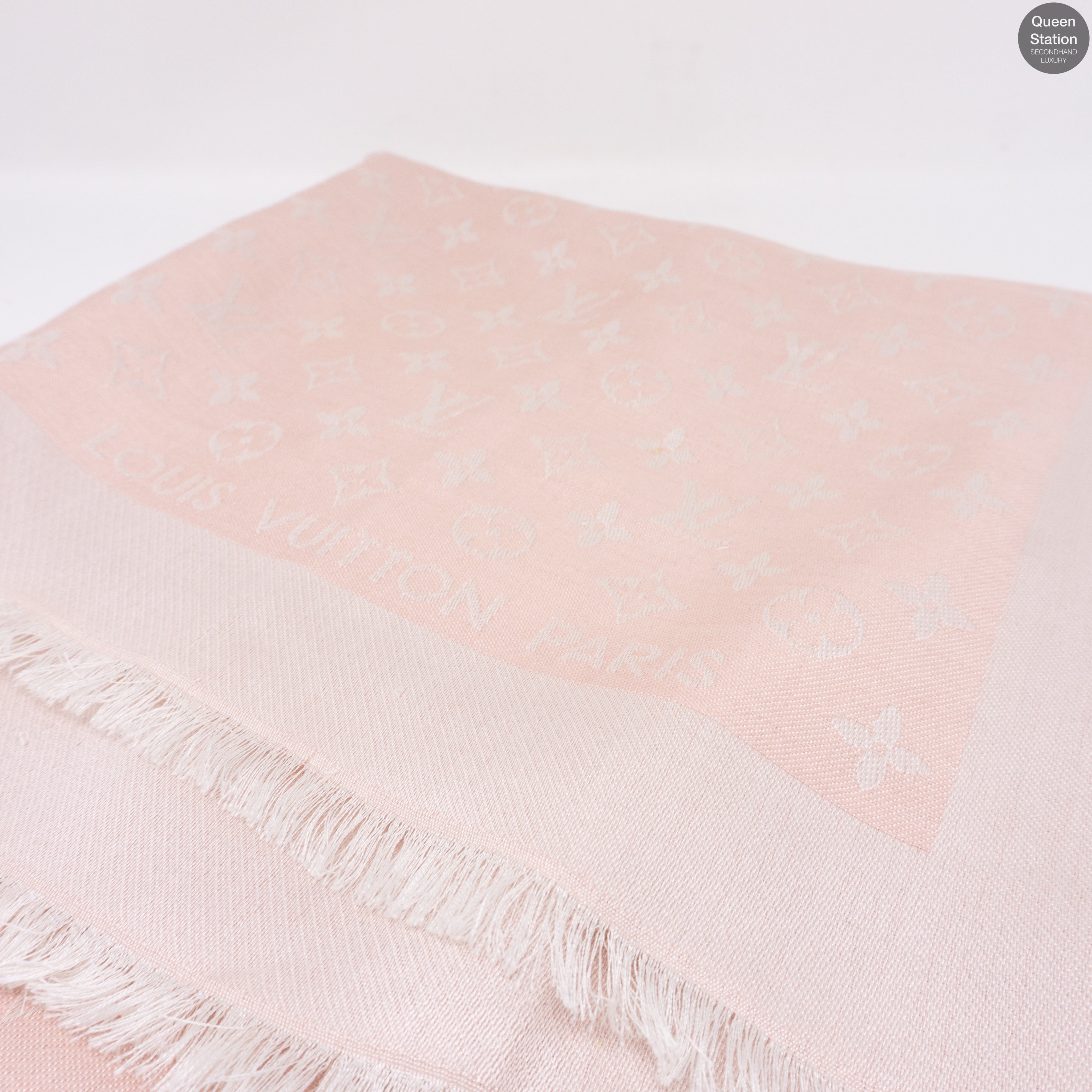 Rose Monogram Denim Shawl