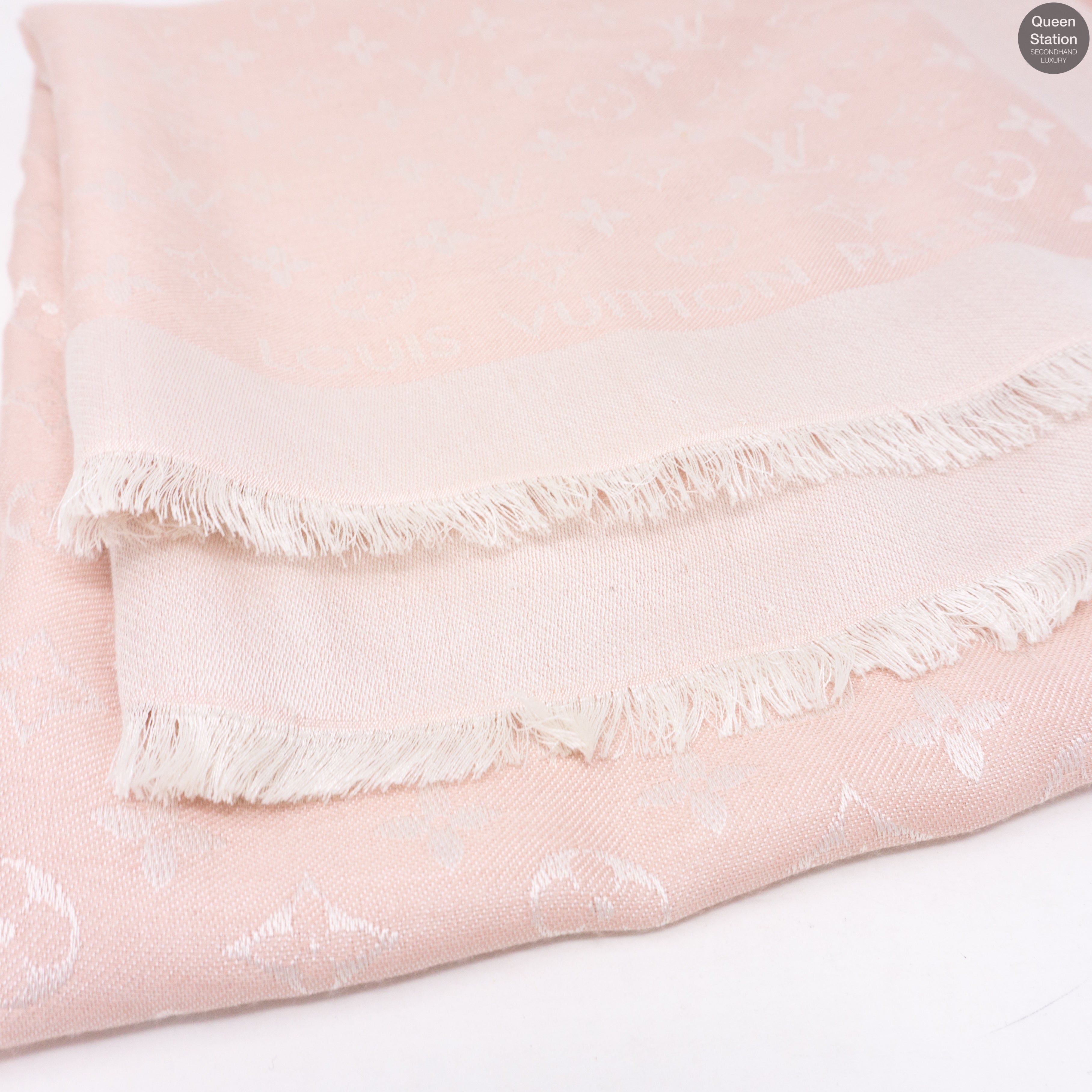 Rose Monogram Denim Shawl