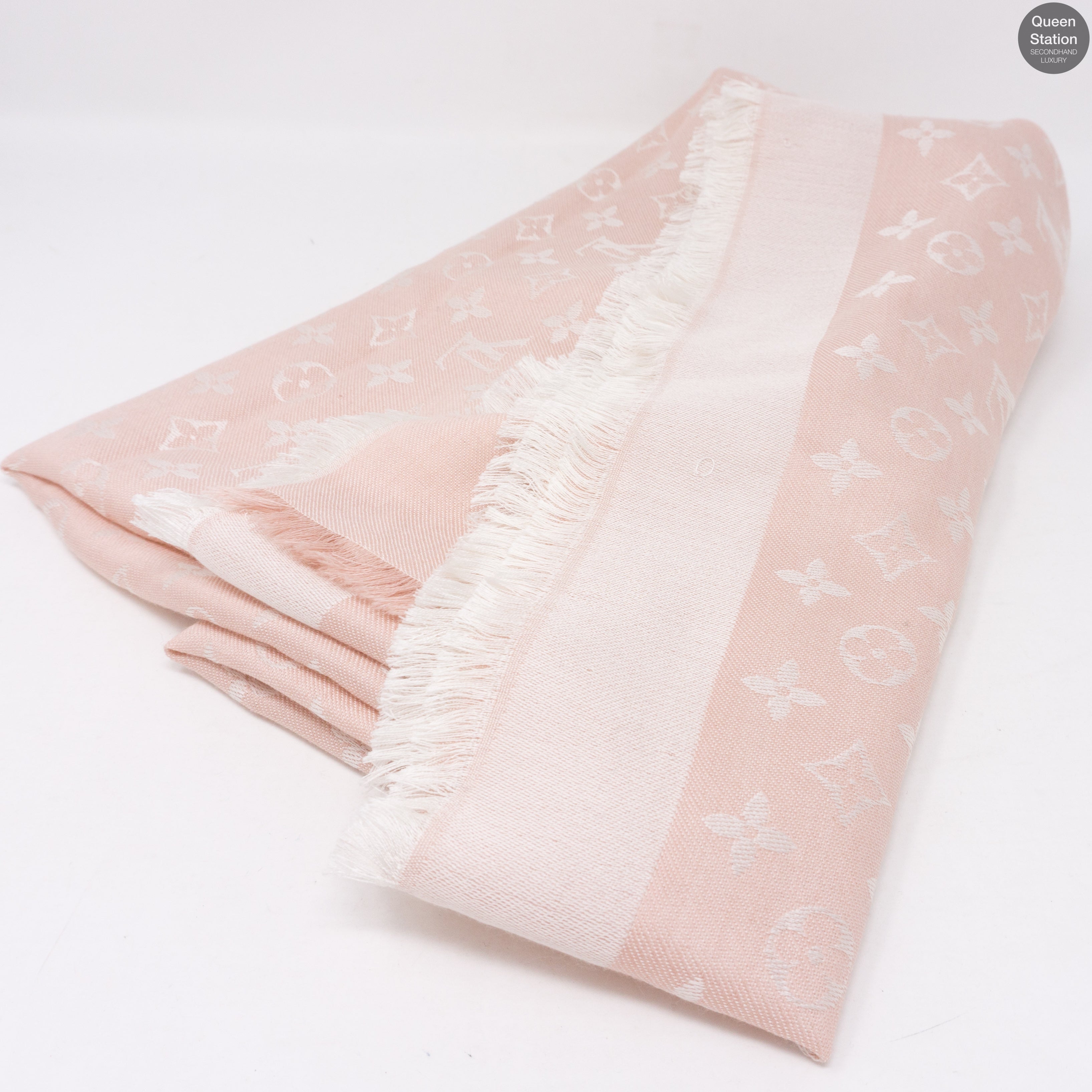Rose Monogram Denim Shawl