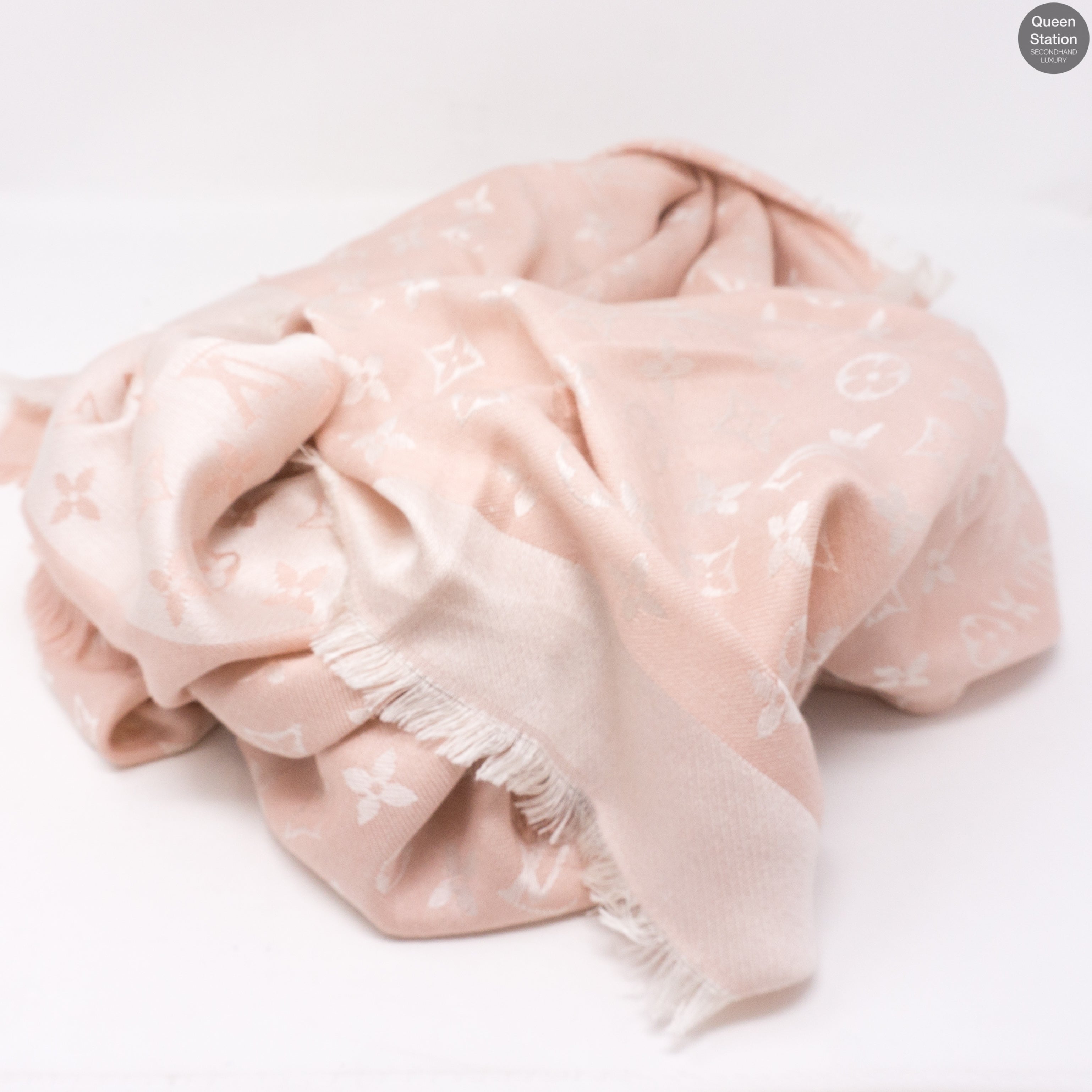 Rose Monogram Denim Shawl