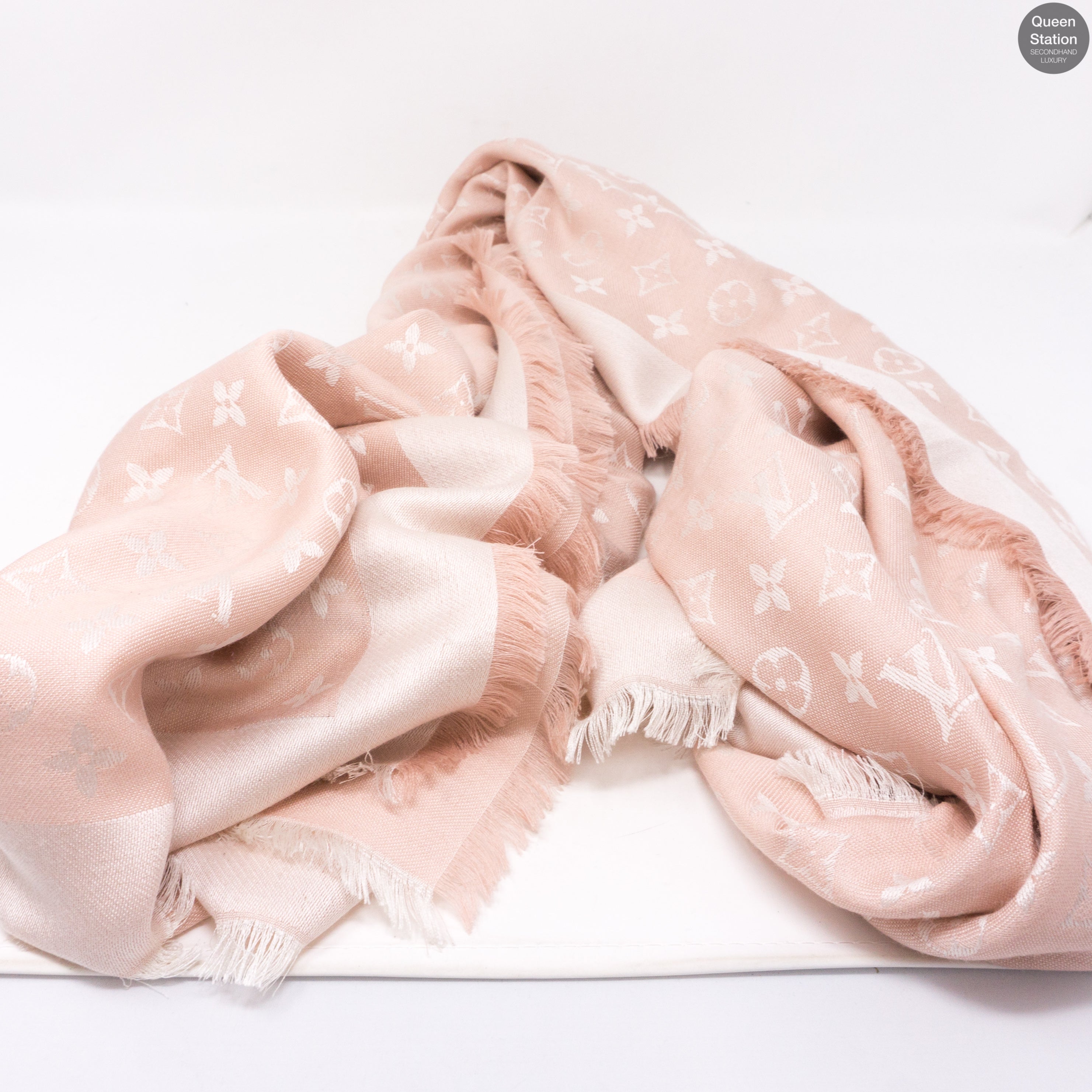Rose Monogram Denim Shawl