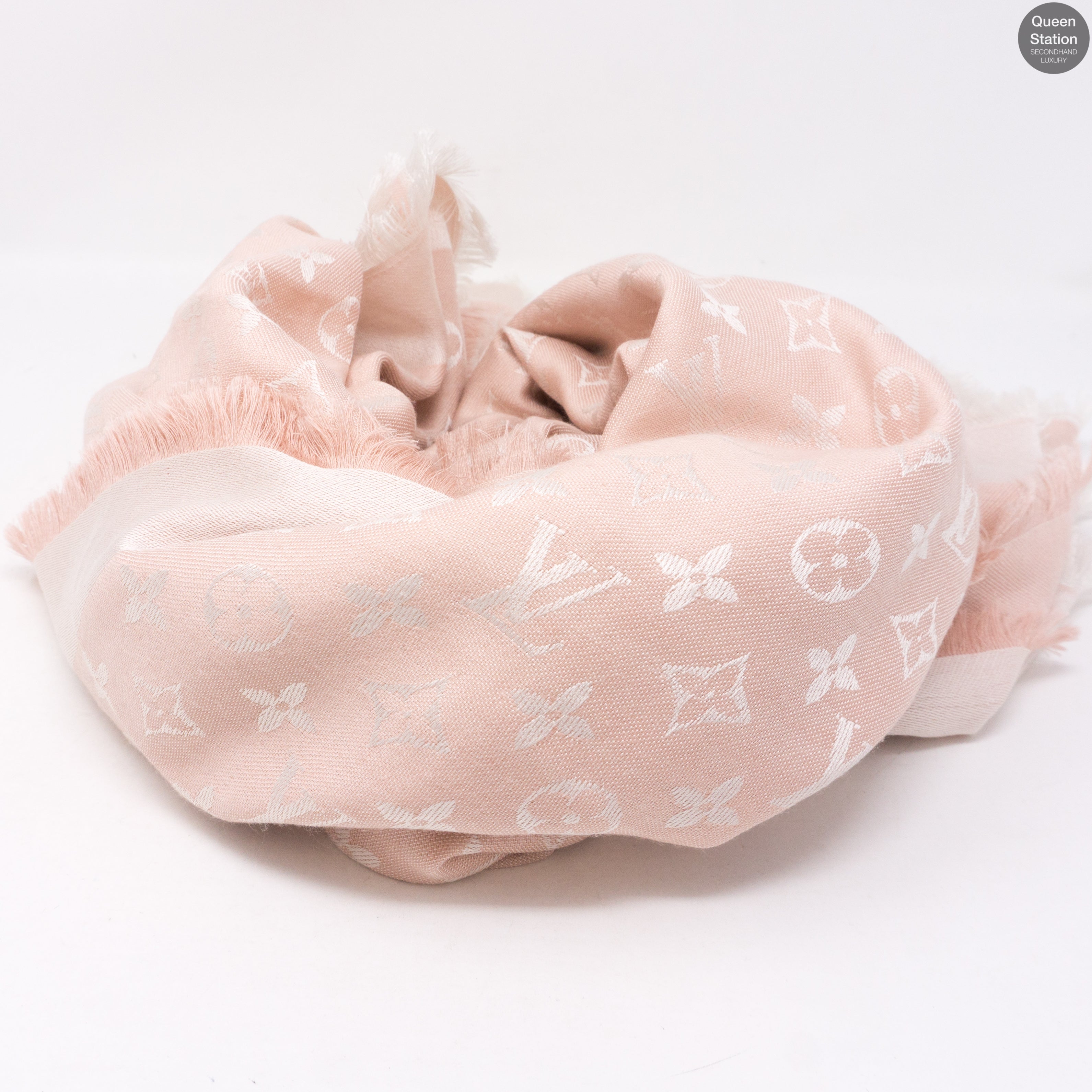 Rose Monogram Denim Shawl