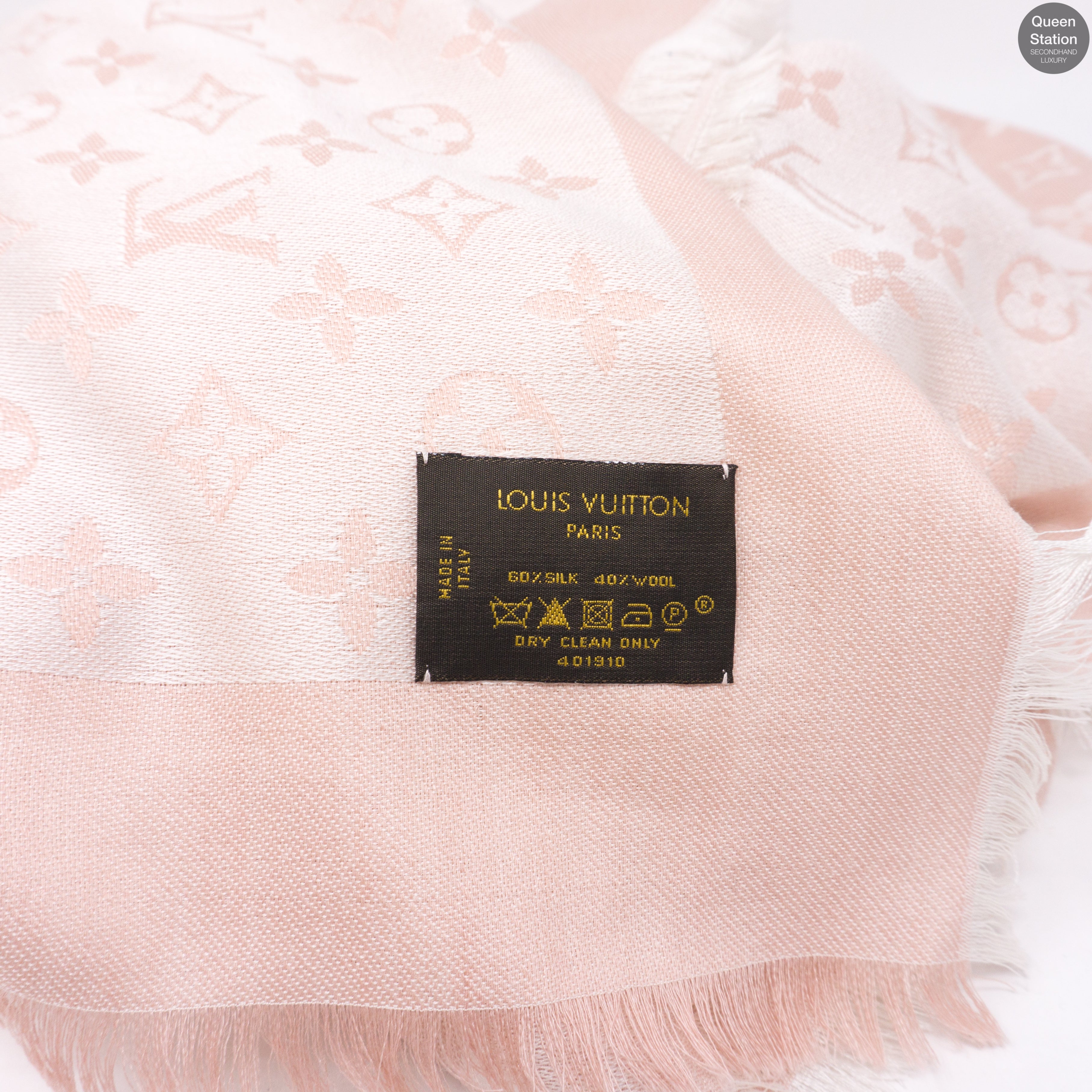 Rose Monogram Denim Shawl