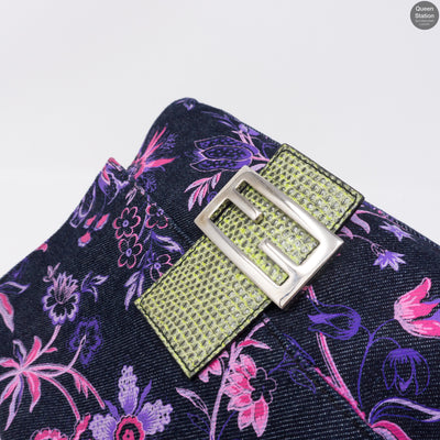 Zucca Mama Denim Embroidery Lizard Handle