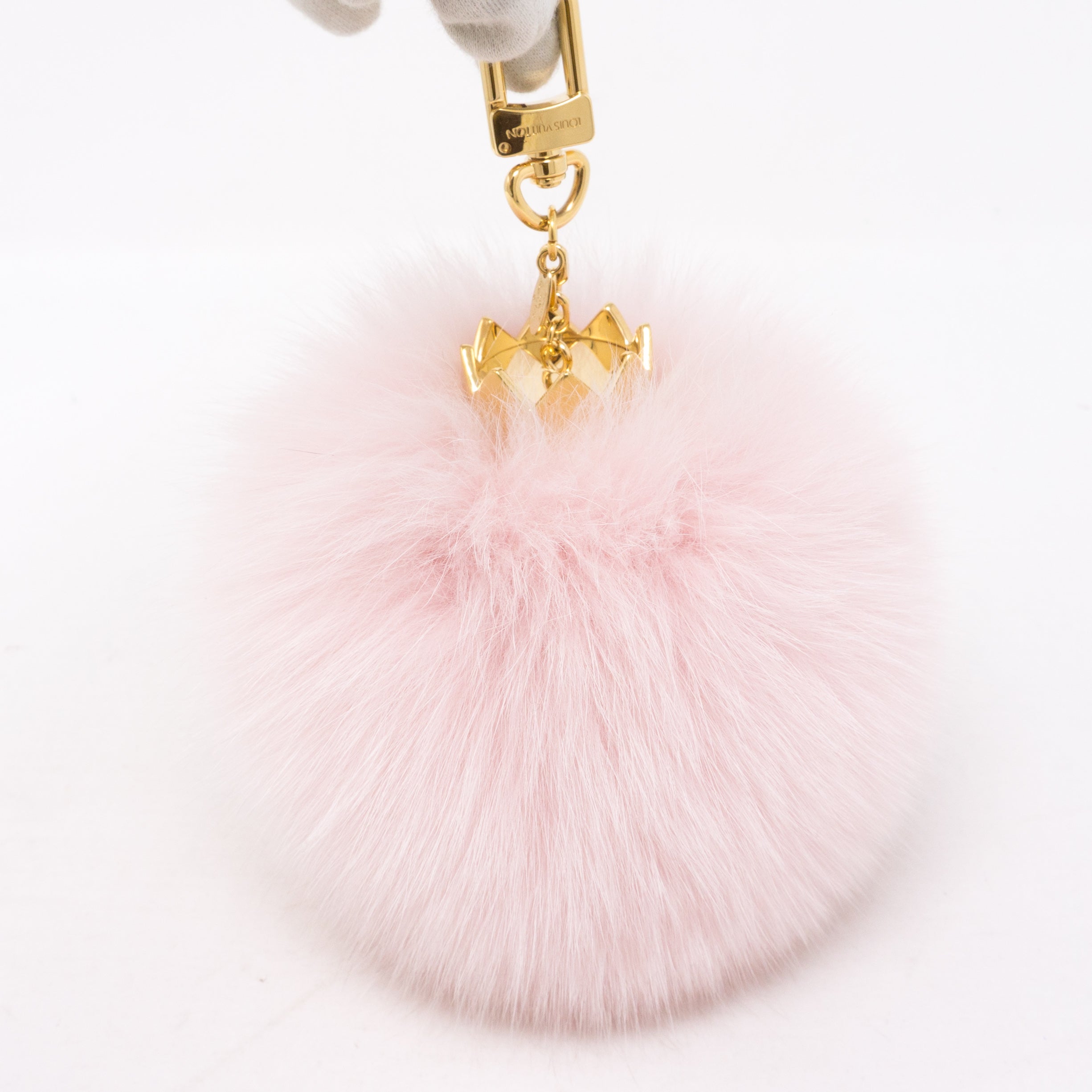 Fuzzy Bubble Bag Charm Light Pink
