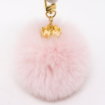 Fuzzy Bubble Bag Charm Light Pink