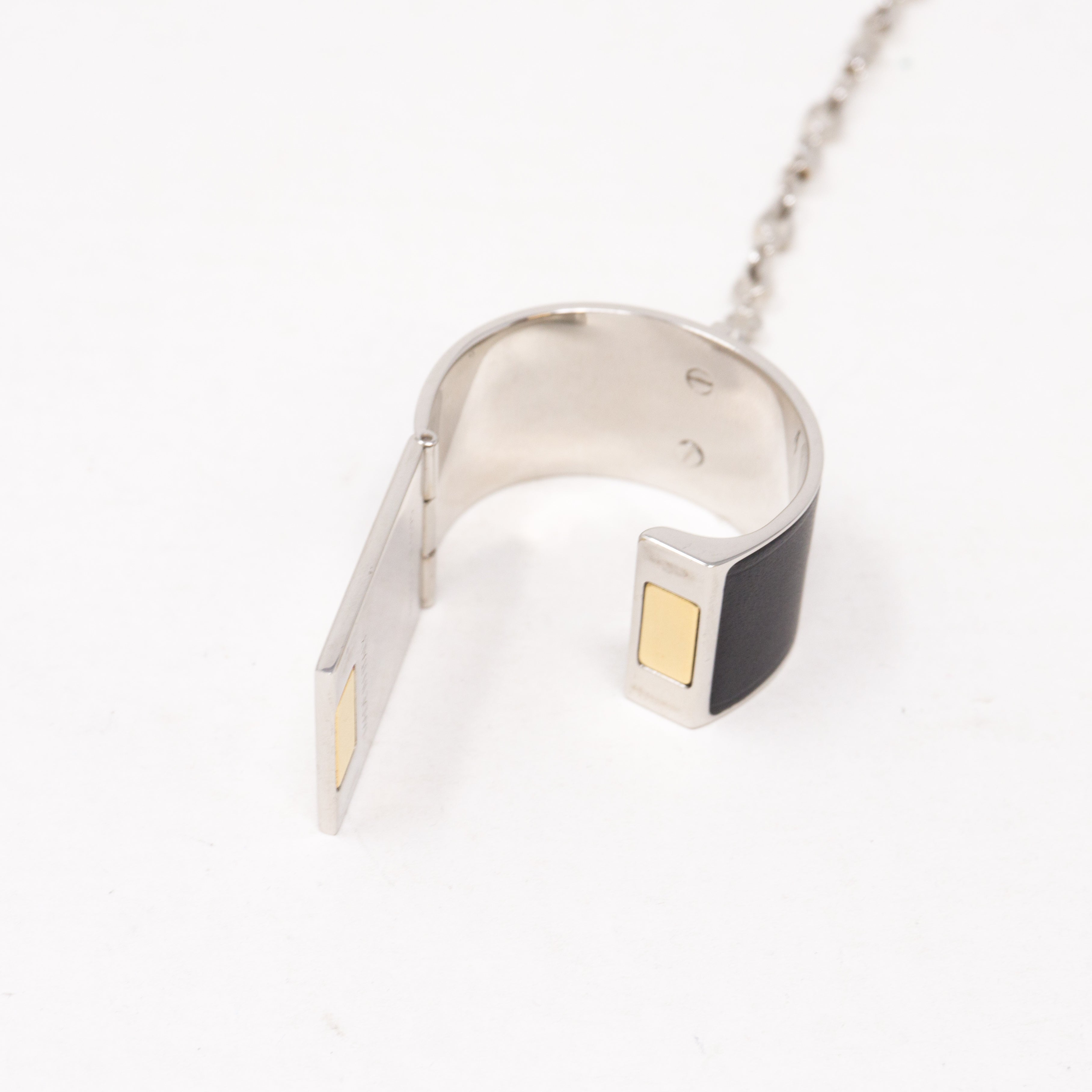 Black Silver Scarf Ring