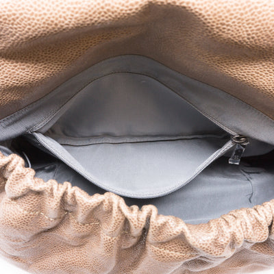 Quilted Glazed Caviar Leather Large Flap Bag