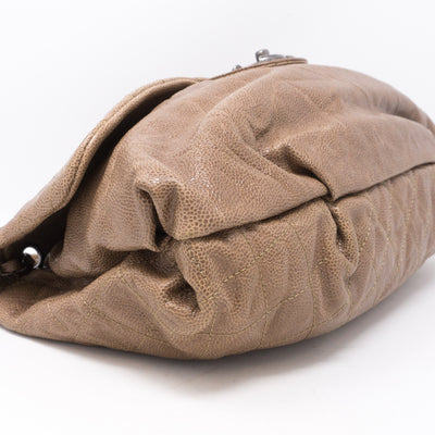 Quilted Glazed Caviar Leather Large Flap Bag