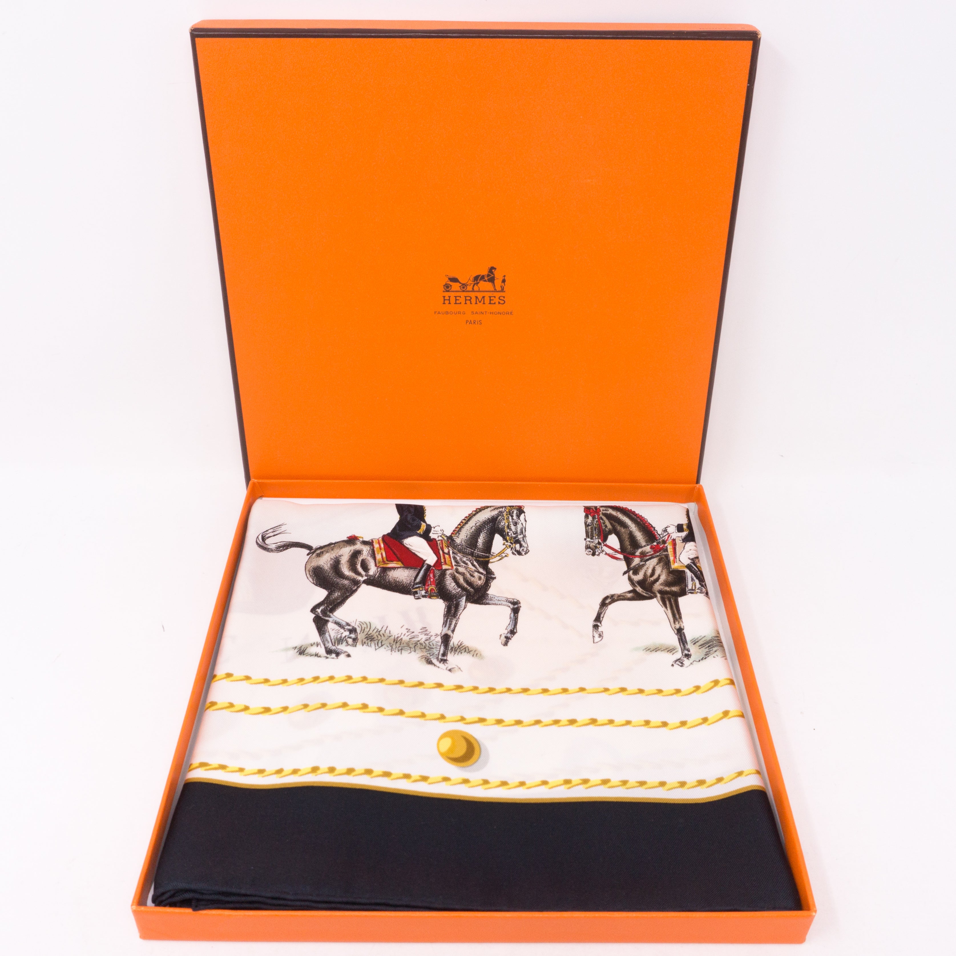 Silk Scarf 90 Cadre Noir G. Margot