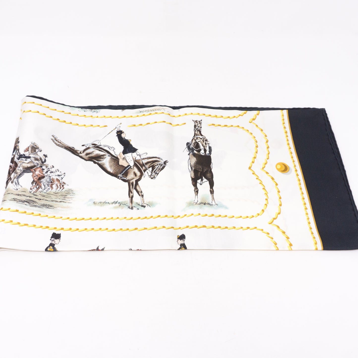 Silk Scarf 90 Cadre Noir G. Margot