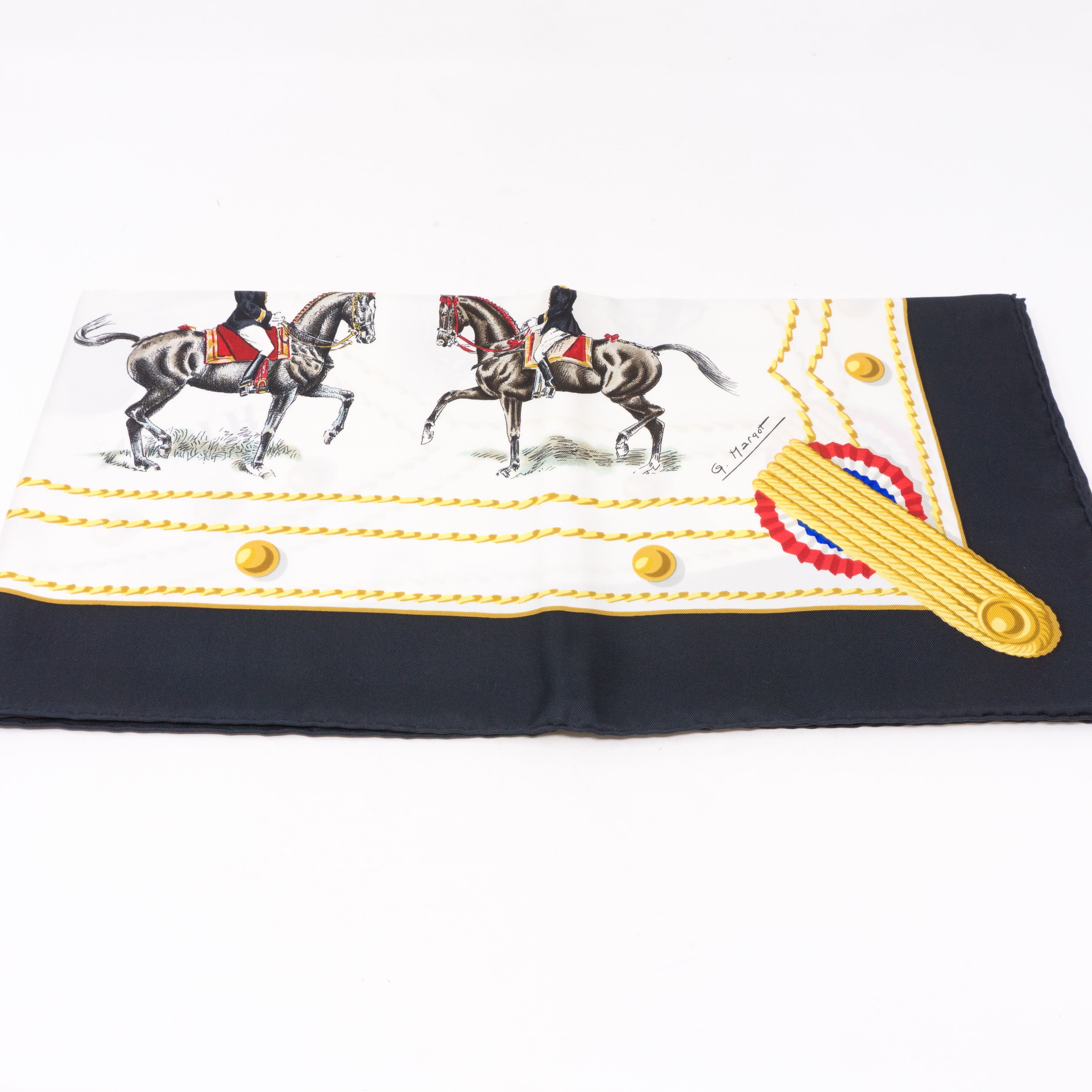 Silk Scarf 90 Cadre Noir G. Margot