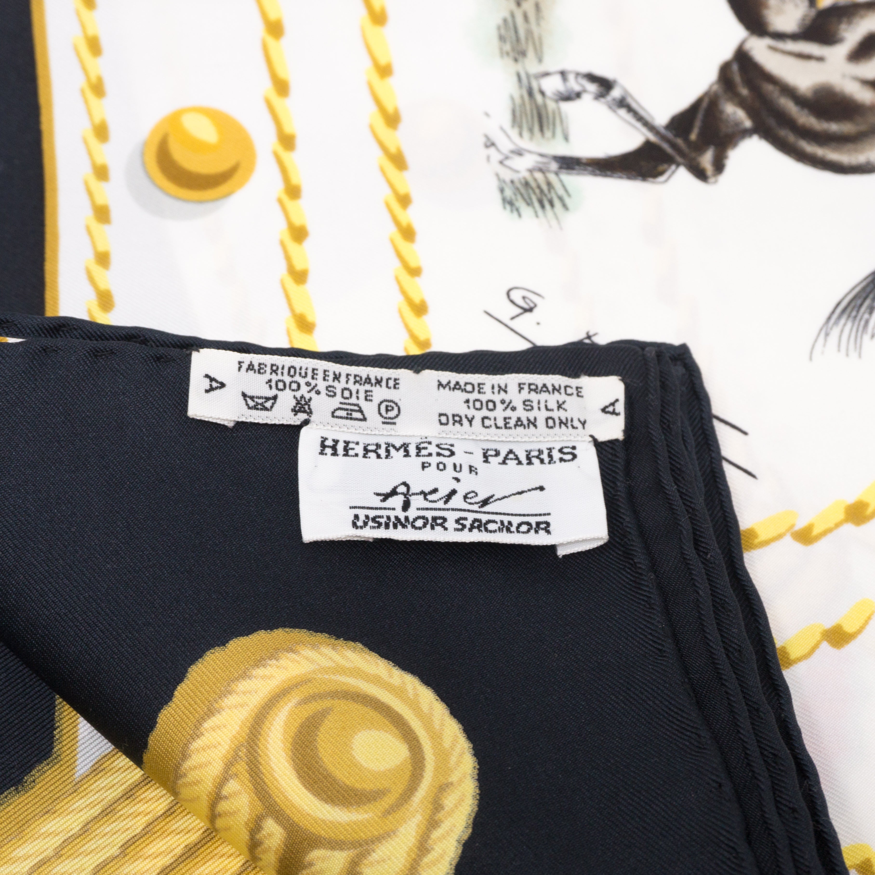 Silk Scarf 90 Cadre Noir G. Margot