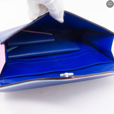 Explore Flat Pouch 3 Piece Blue Leather