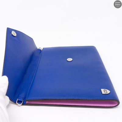 Explore Flat Pouch 3 Piece Blue Leather