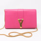 Classic Y Ligne Wallet on Chain Pink