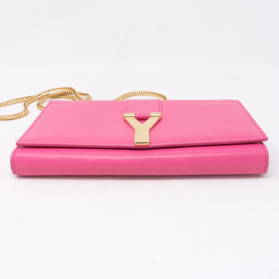 Classic Y Ligne Wallet on Chain Pink