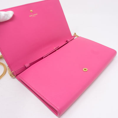 Classic Y Ligne Wallet on Chain Pink