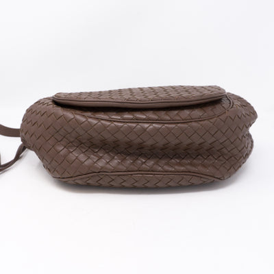 Intrecciato Drawstring Flap Crossbody Bag