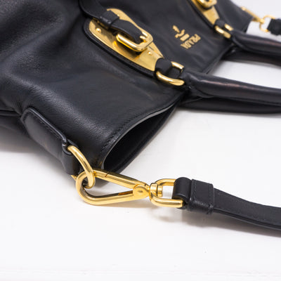 Shopping Tote Black Soft Calfskin