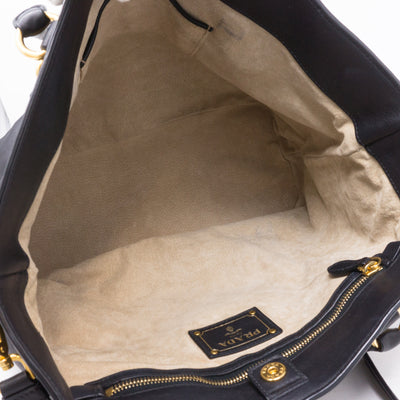 Shopping Tote Black Soft Calfskin