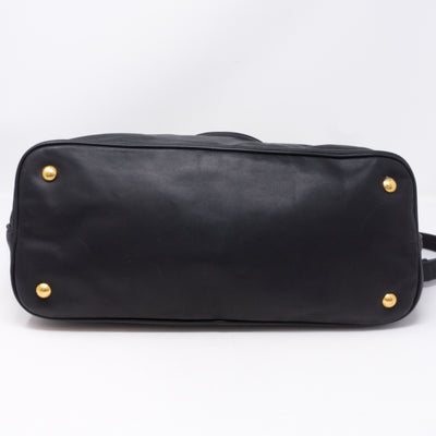 Shopping Tote Black Soft Calfskin