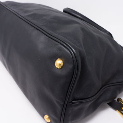 Shopping Tote Black Soft Calfskin