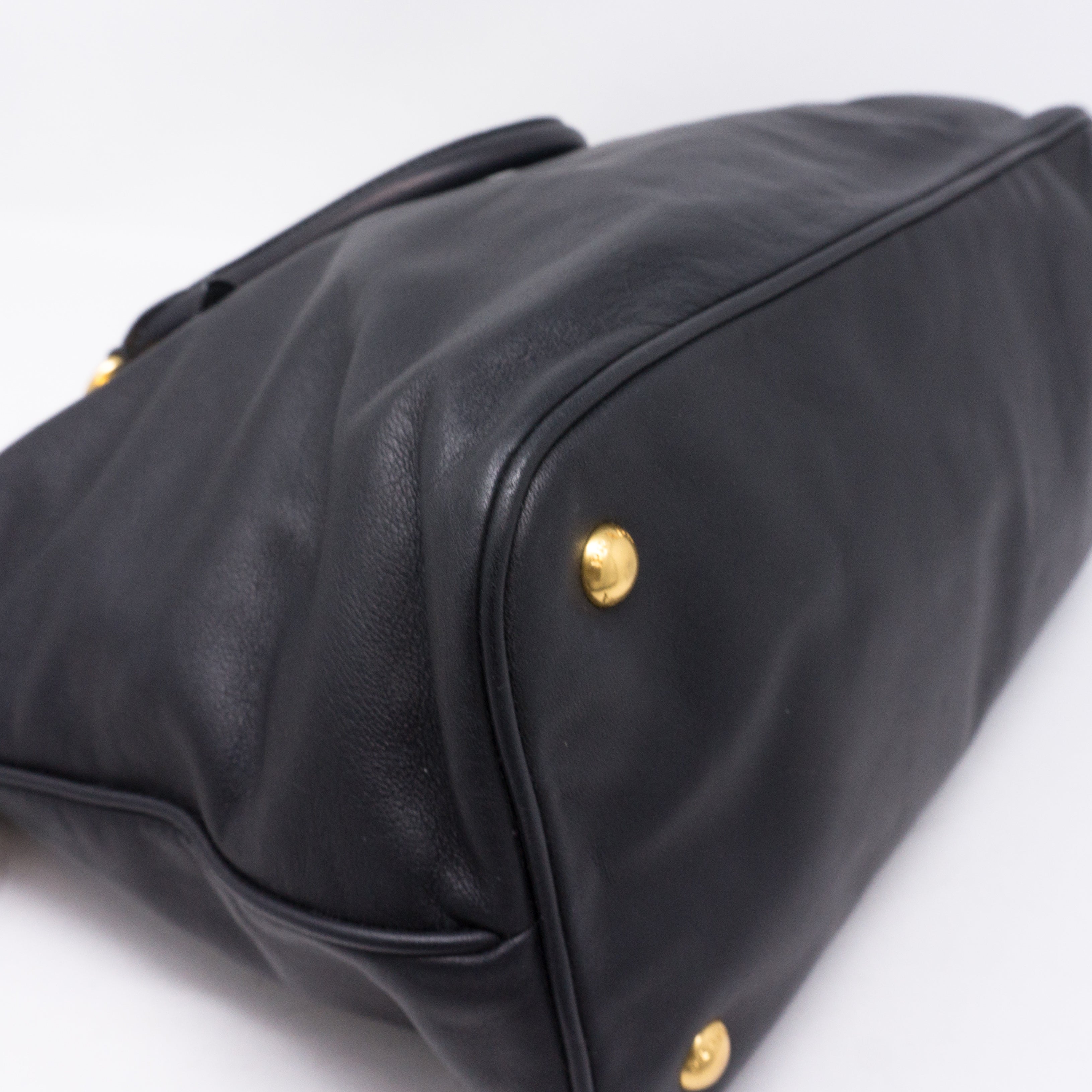 Shopping Tote Black Soft Calfskin