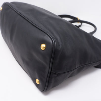 Shopping Tote Black Soft Calfskin