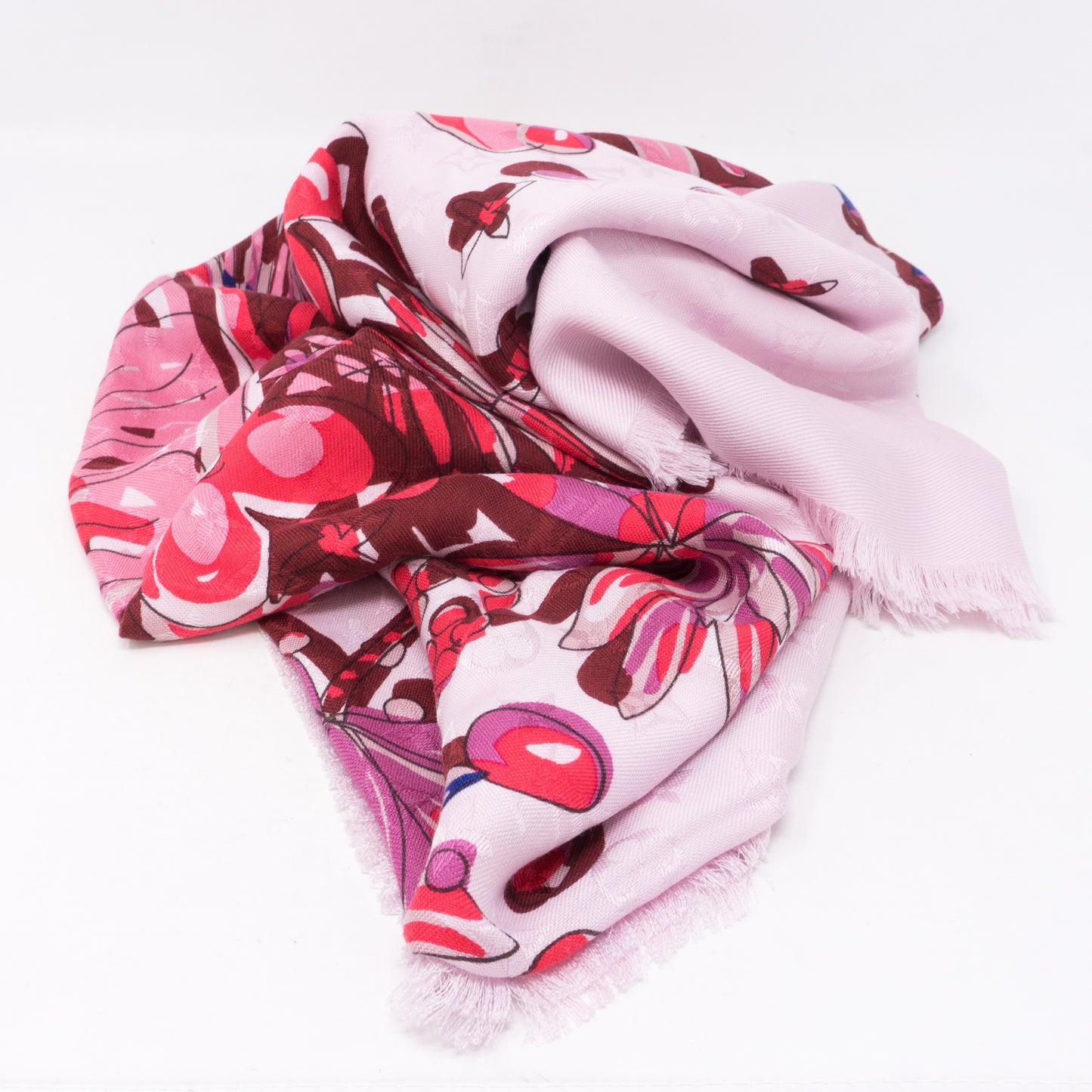 Monogram Shawl Devorgram Pink