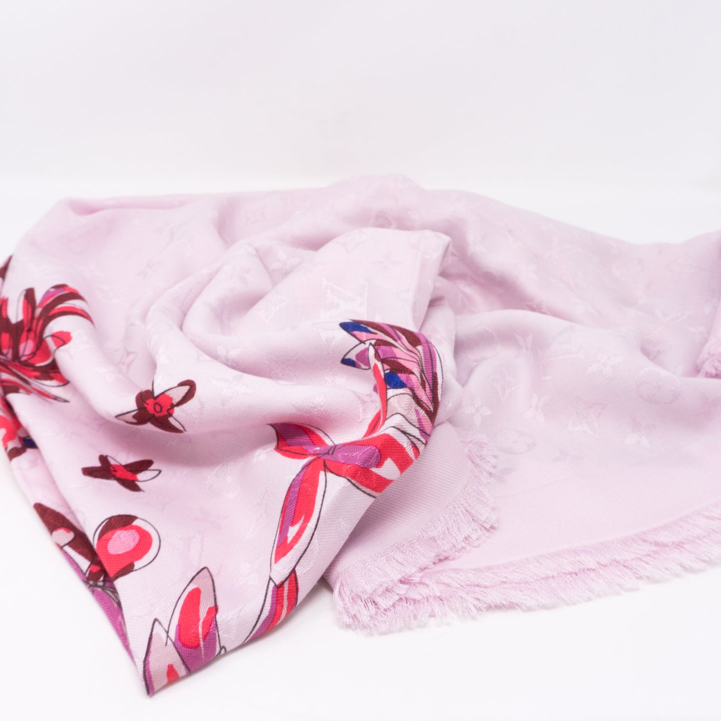 Monogram Shawl Devorgram Pink