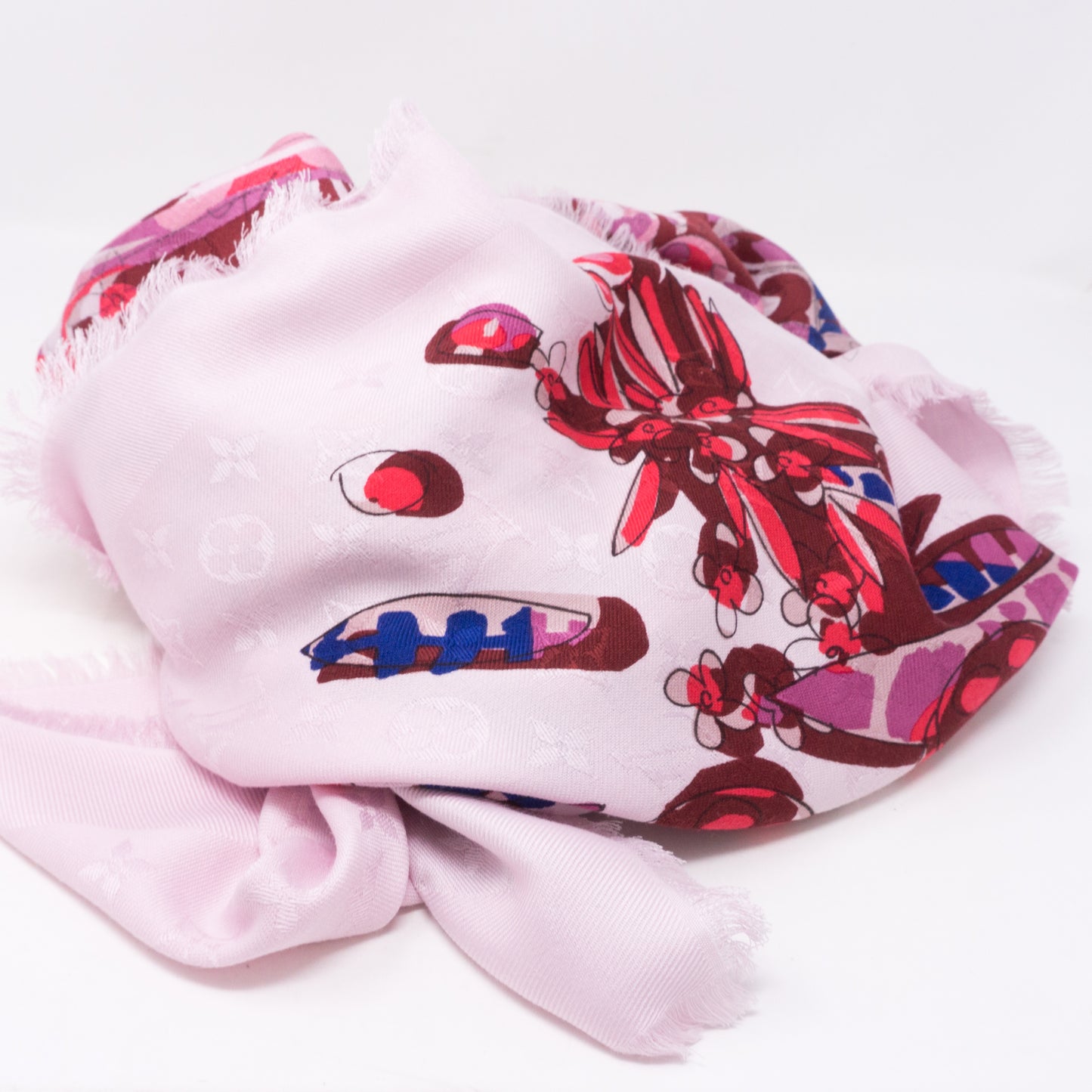 Monogram Shawl Devorgram Pink