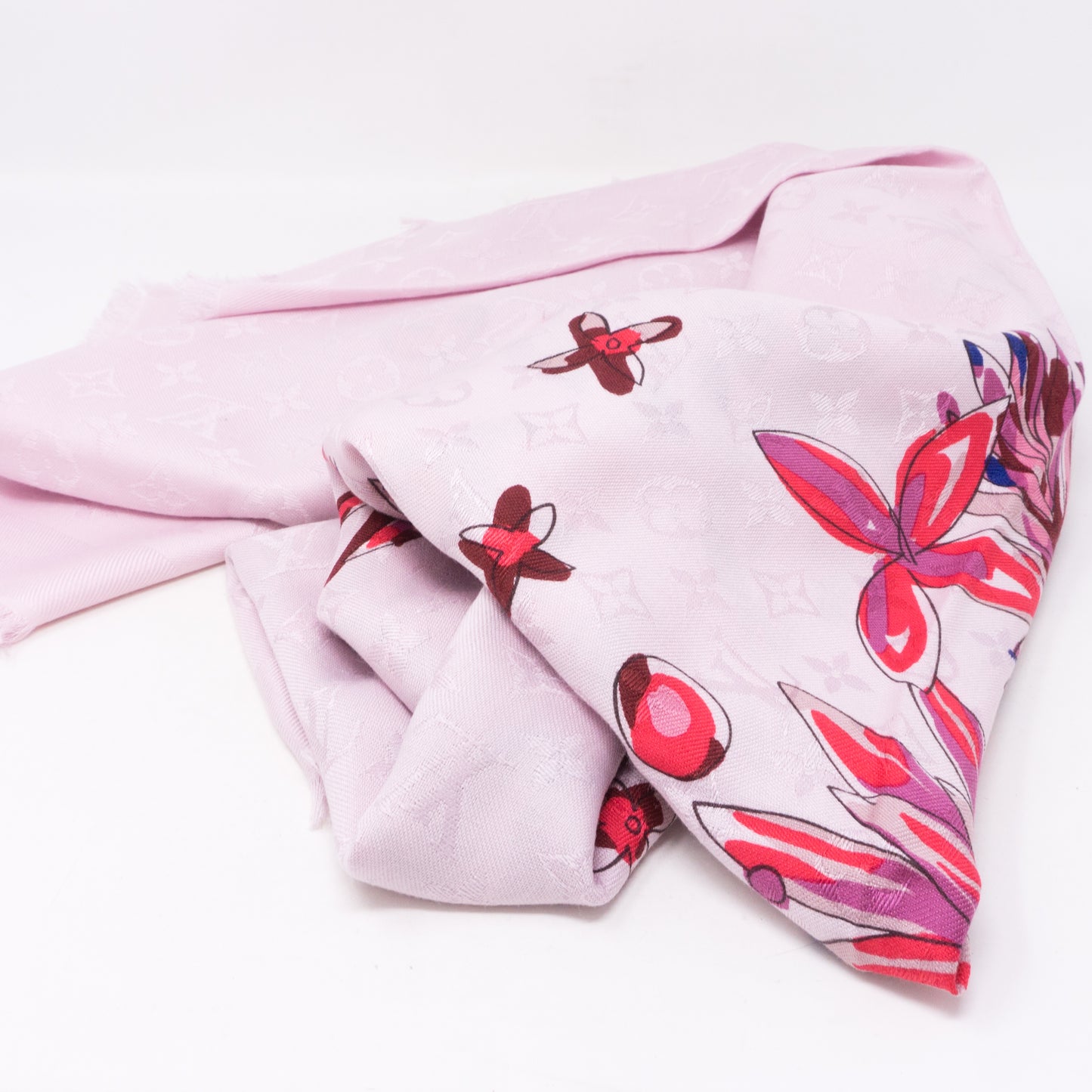 Monogram Shawl Devorgram Pink