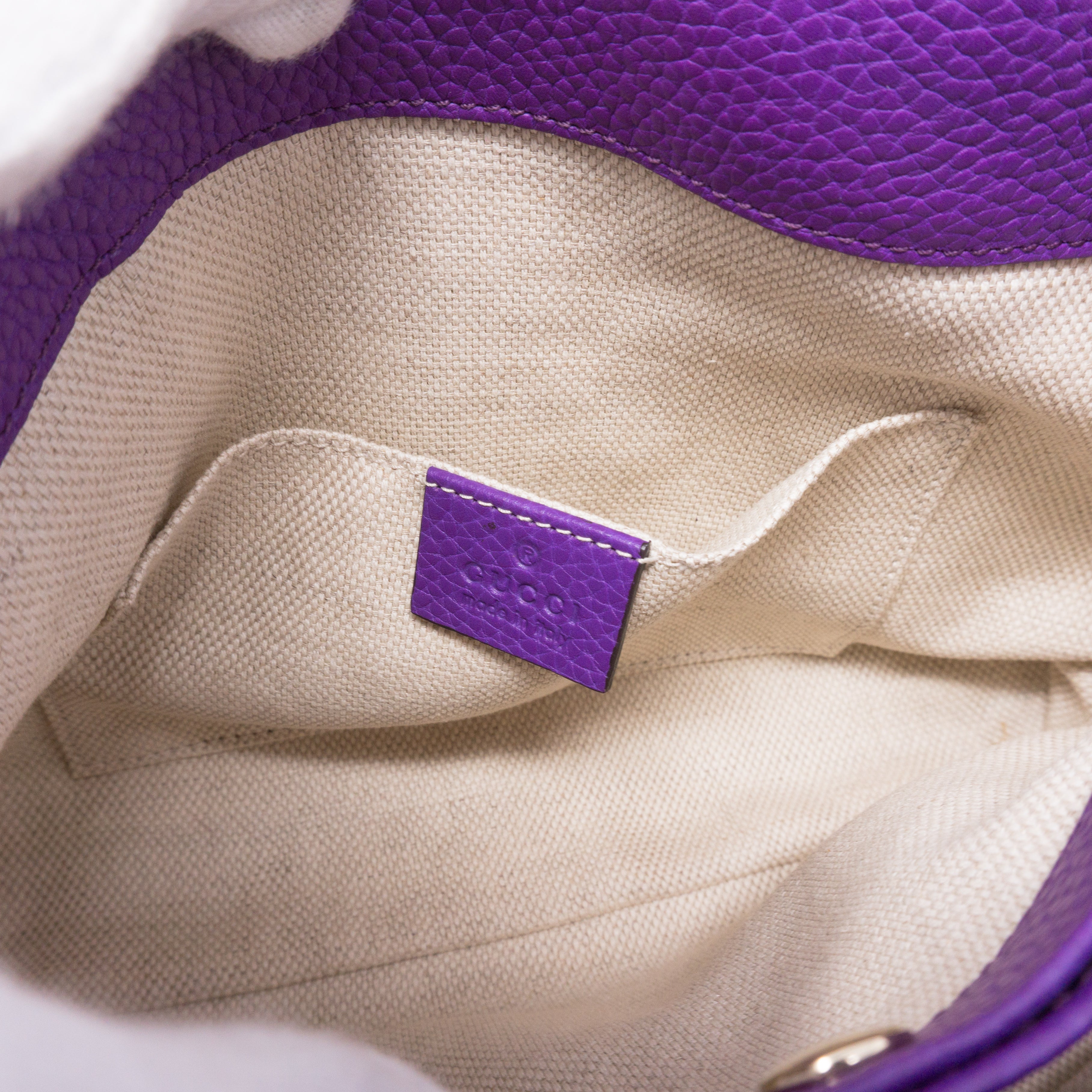 Soho Tassel Chain Small Purple Leather Bag