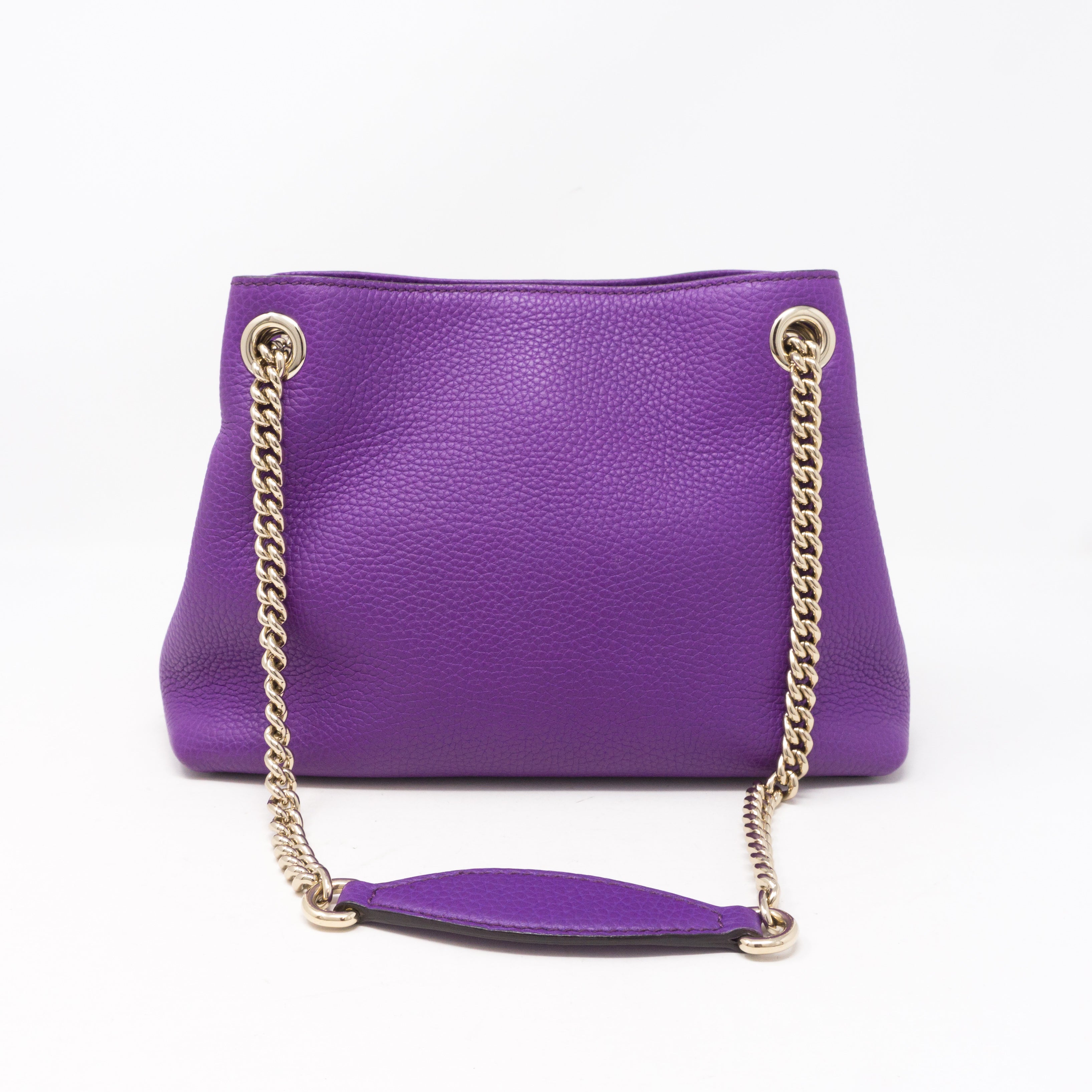 Soho Tassel Chain Small Purple Leather Bag