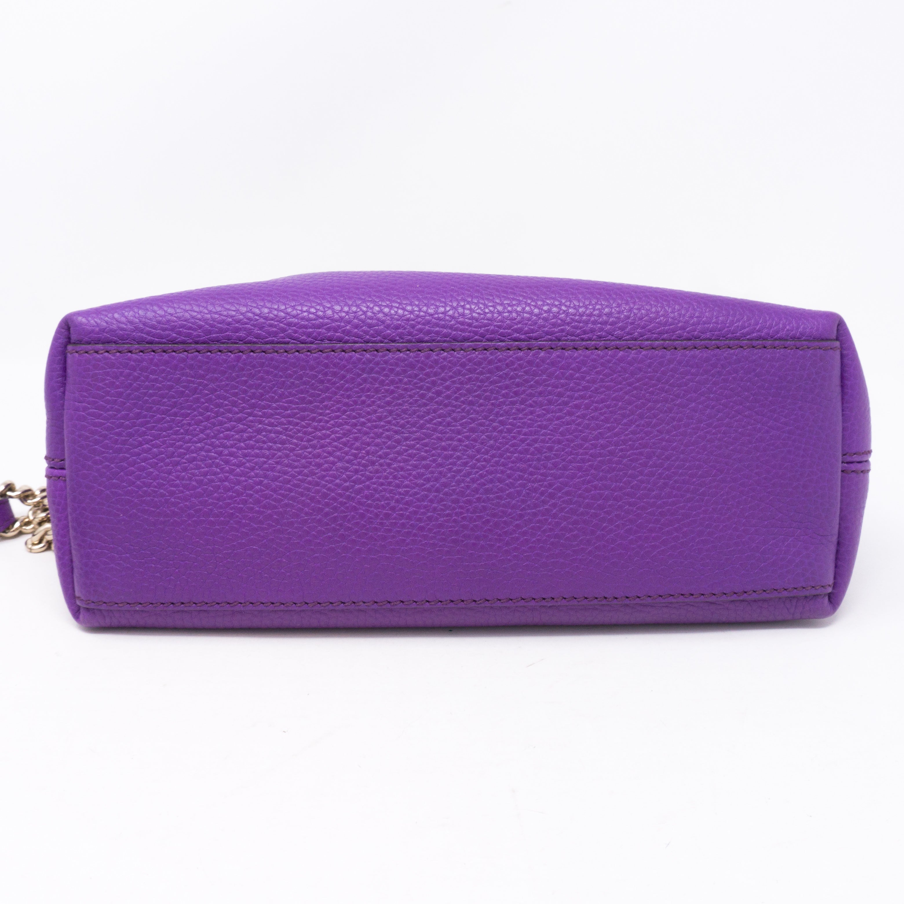 Soho Tassel Chain Small Purple Leather Bag