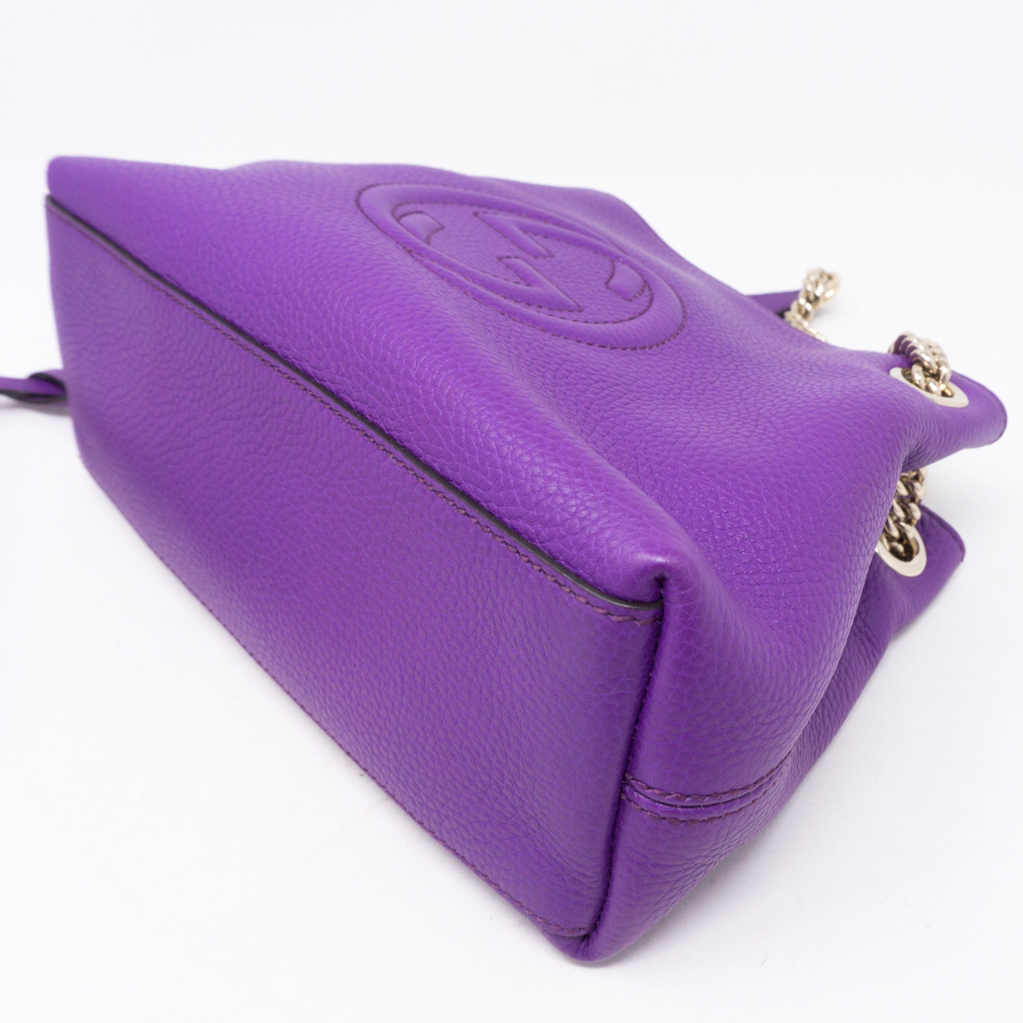 Soho Tassel Chain Small Purple Leather Bag
