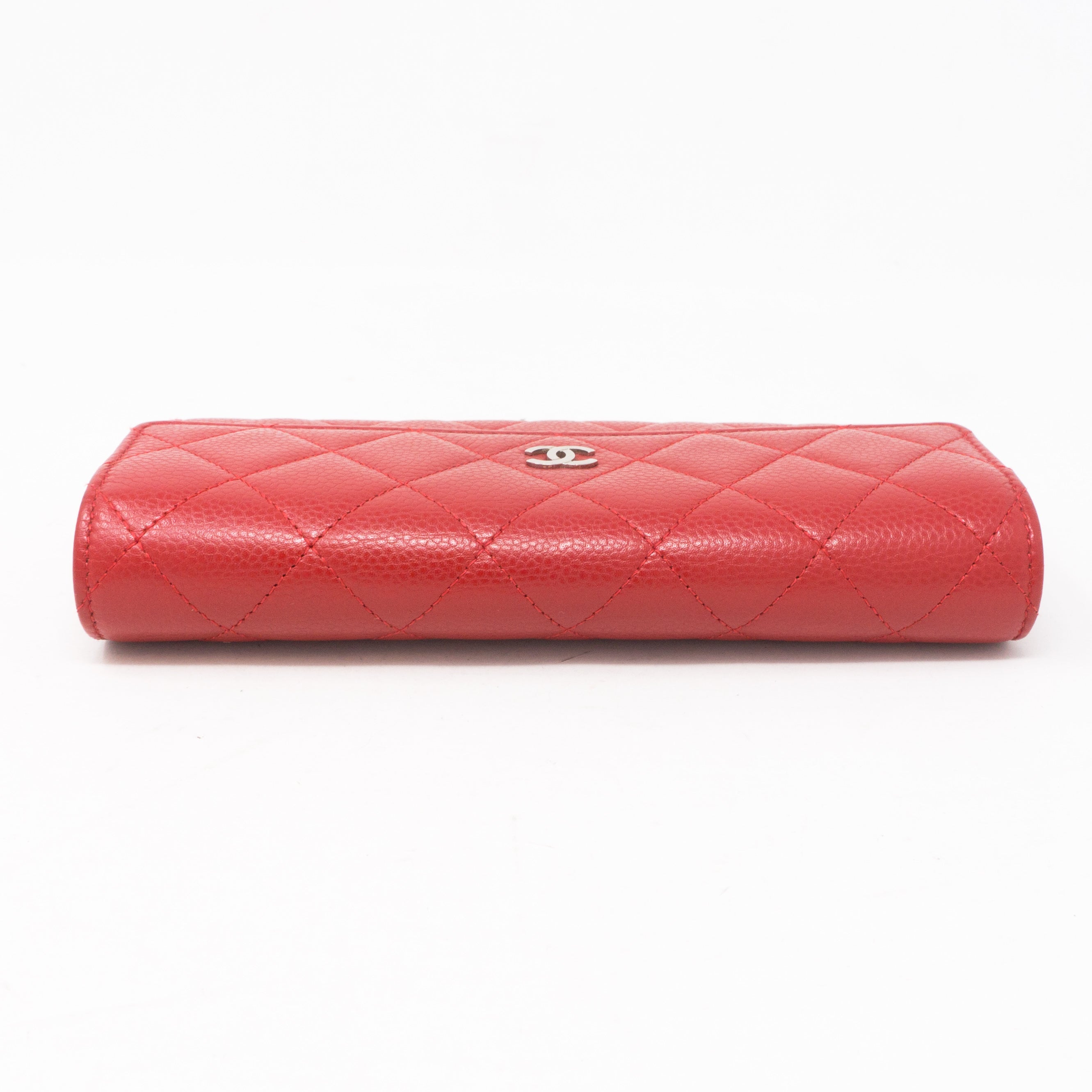 CC Long Flap Wallet Red Caviar