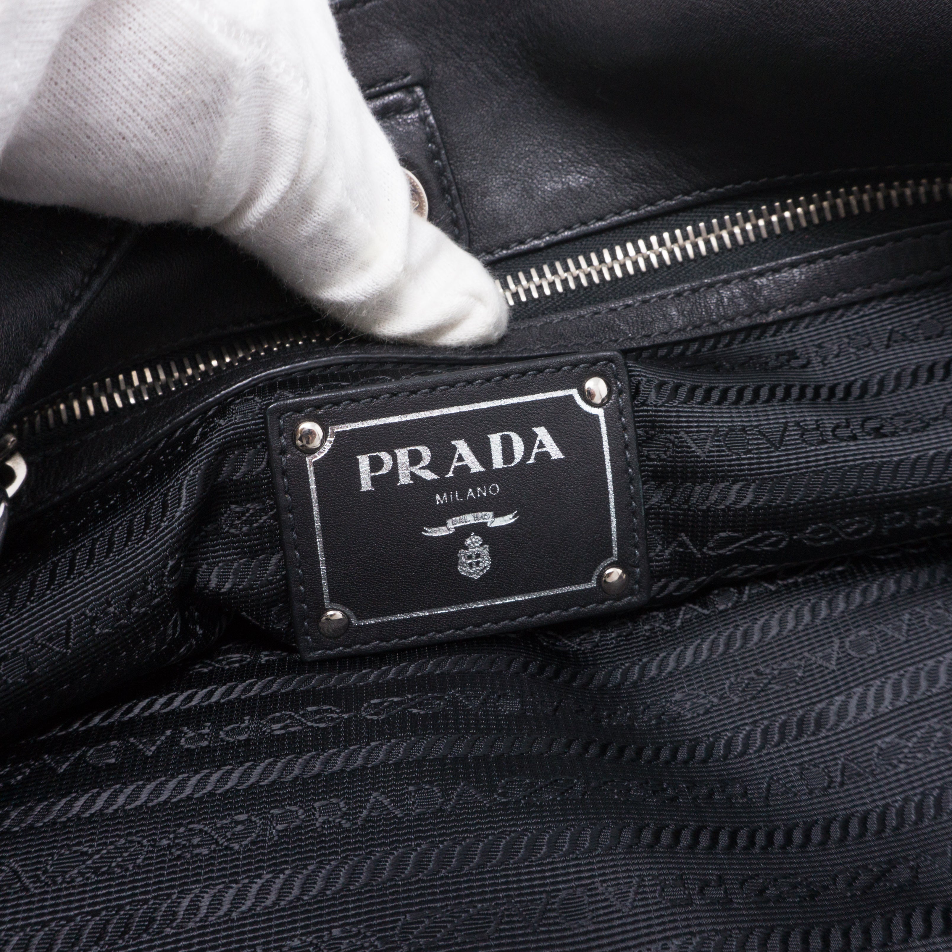 Soft Calfskin Black Leather Chain Tote Bag