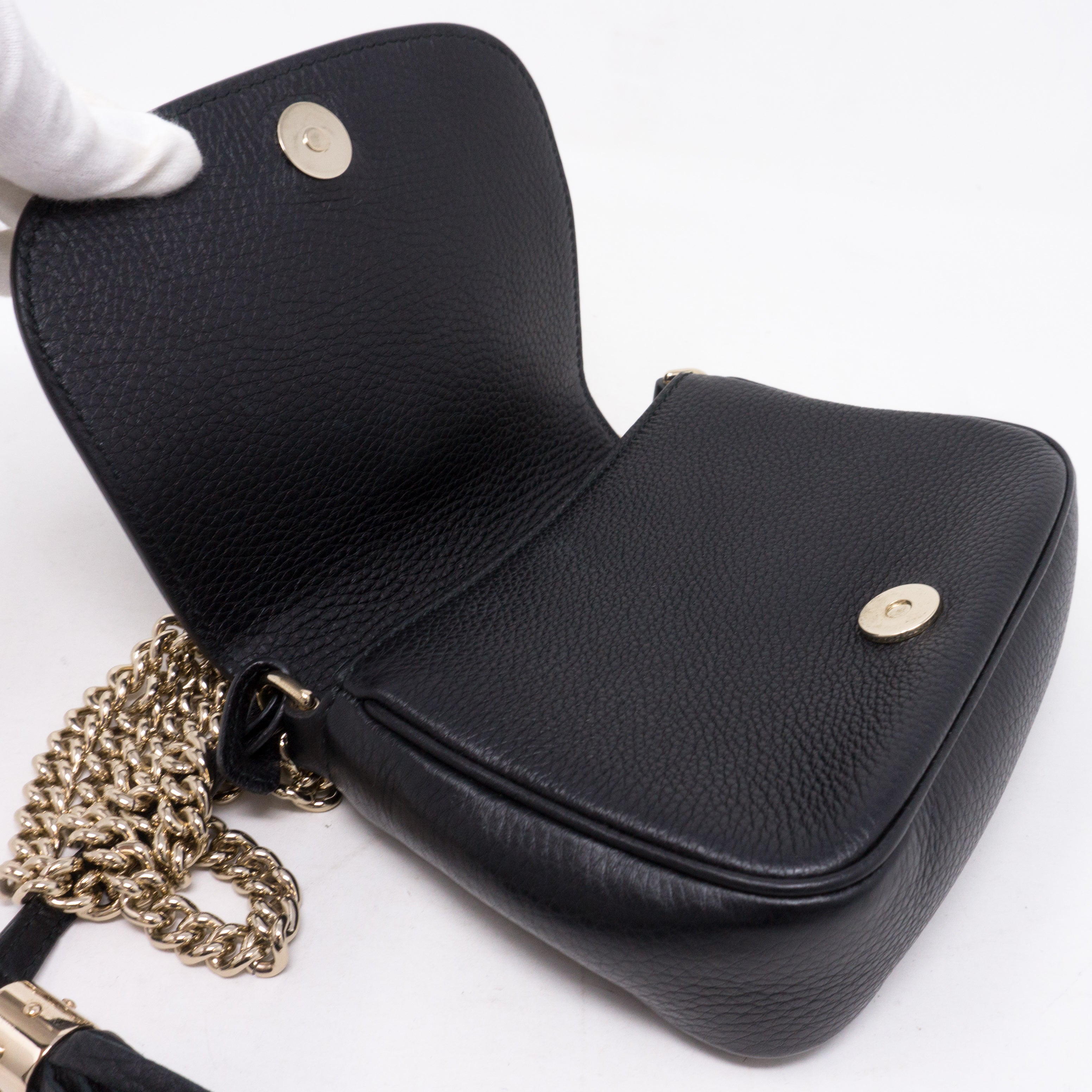 Soho Small Chain Bag Black Leather