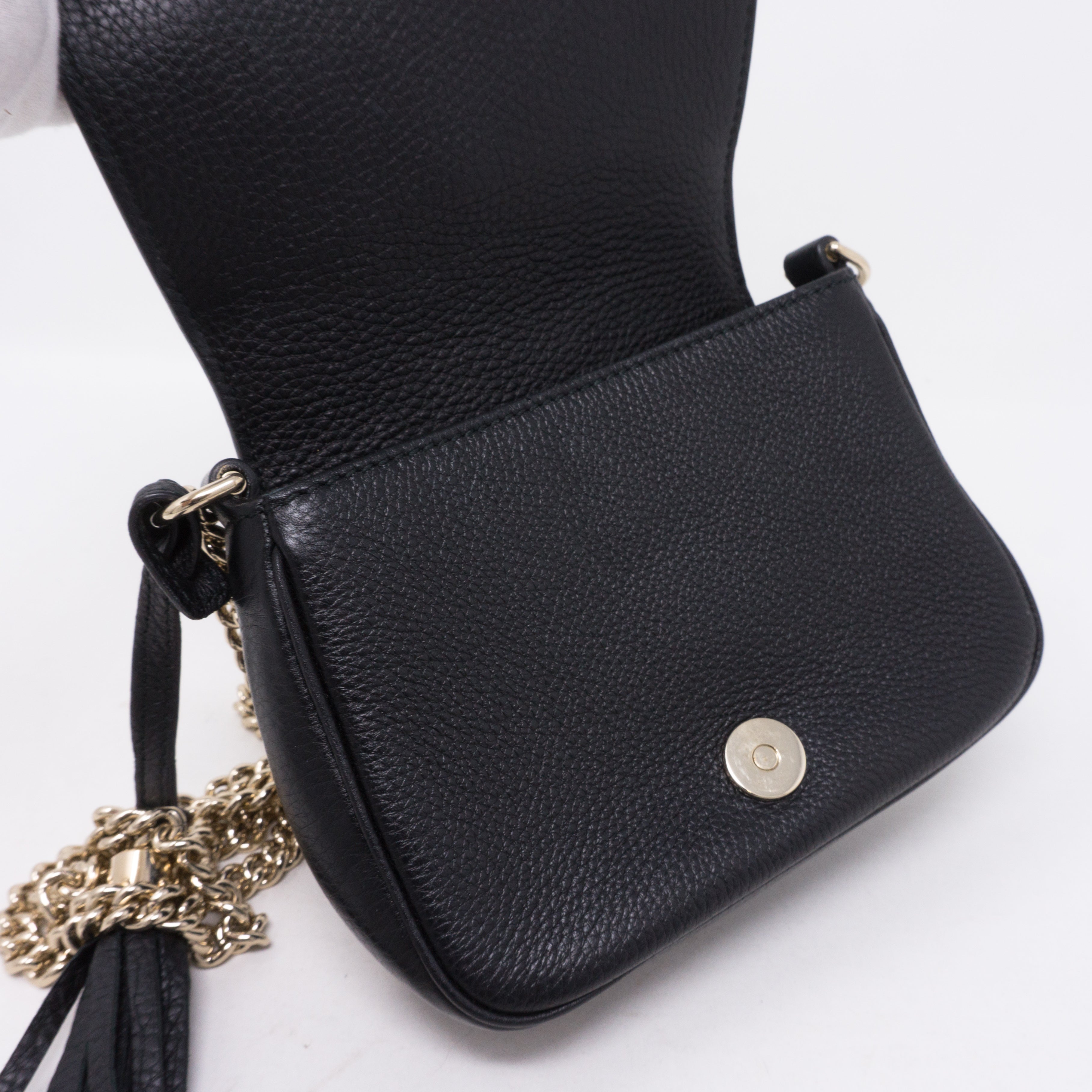 Soho Small Chain Bag Black Leather