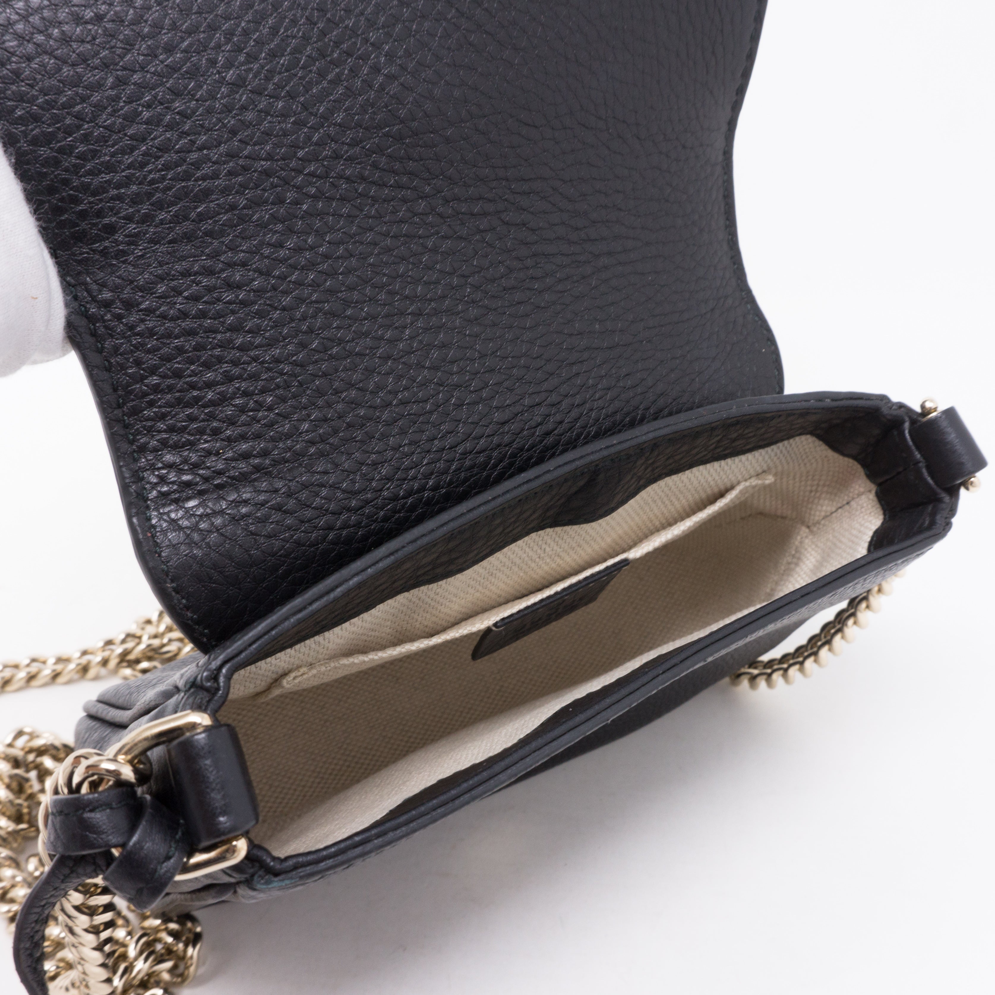 Soho Small Chain Bag Black Leather